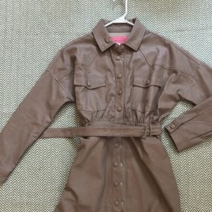Faux leather jacket/dress